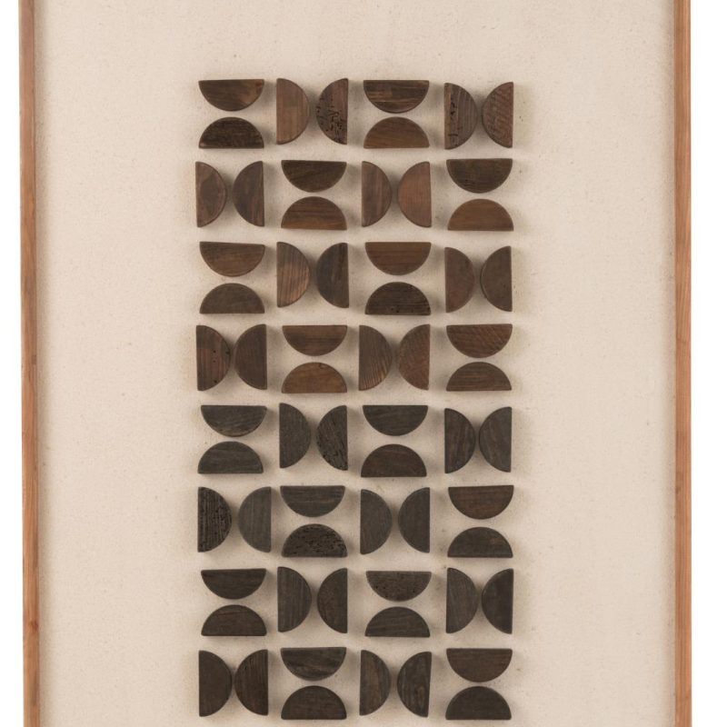 Decoration murale josh bois de pin/toile naturel