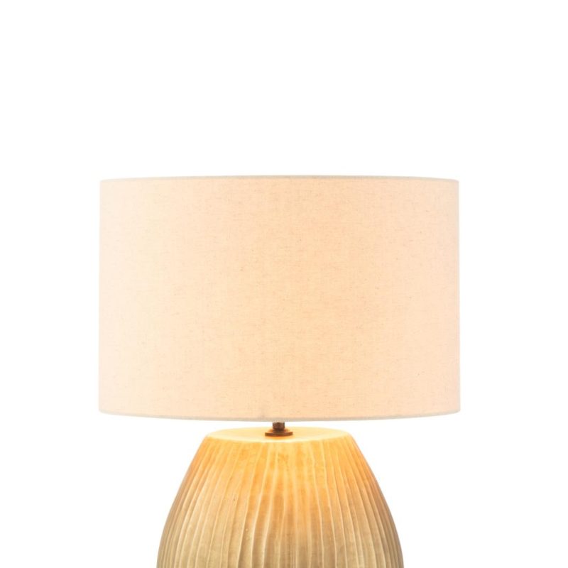 Lampe + abat-jour nebu rond ceramique or small
