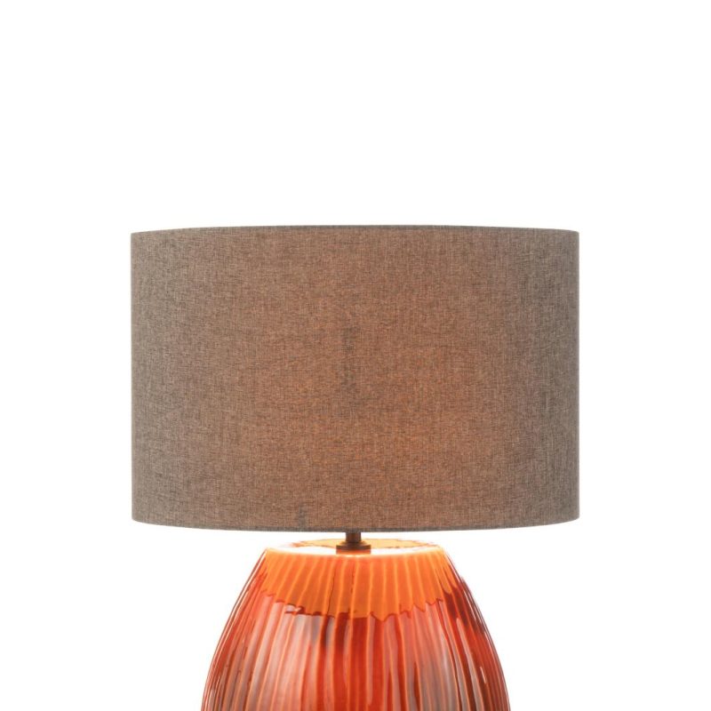 Lampe + abat-jour akane ceramique rouge small