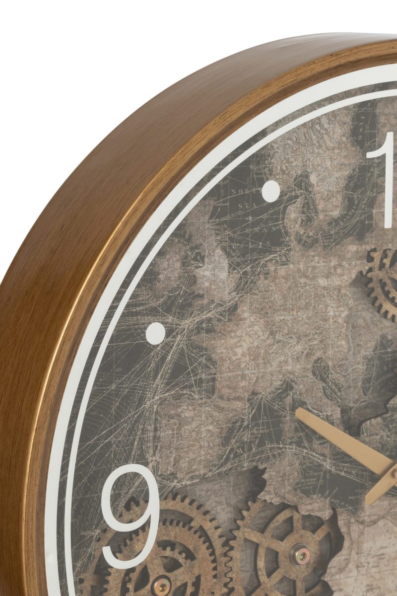 Horloge carte europe mdf or large - Image 2
