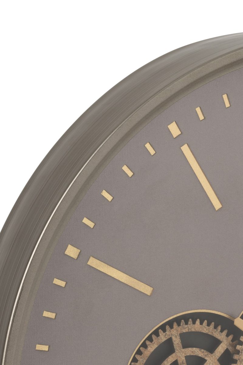 Horloge engrenage mdf gris/or large - Image 2