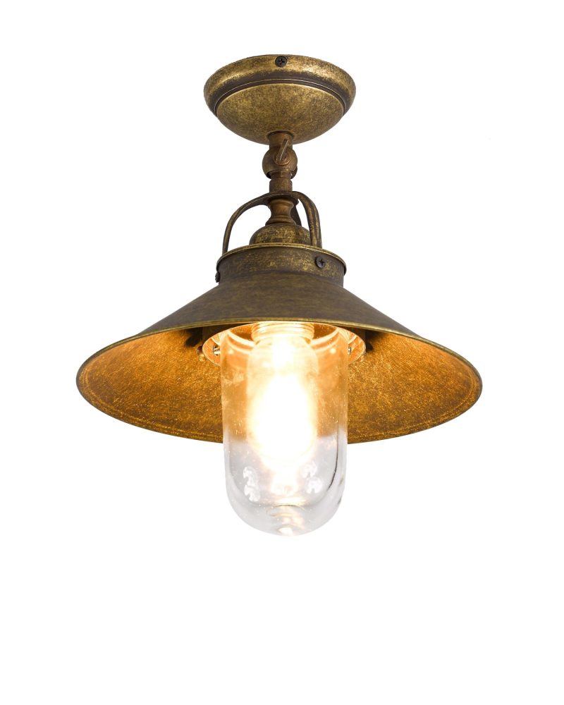 Lampe pendante d'extérieur de style rustique couleur bronze antique
