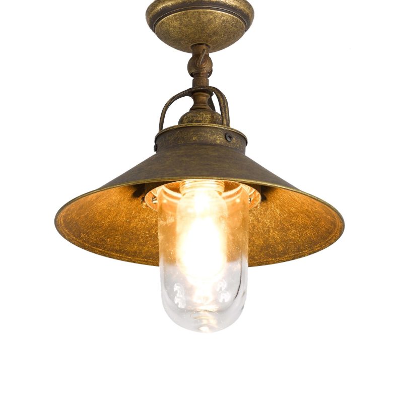 Lampe pendante d'extérieur de style rustique couleur bronze antique