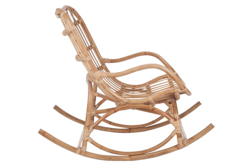 Fauteuil a bascule rotin naturel - Image 2