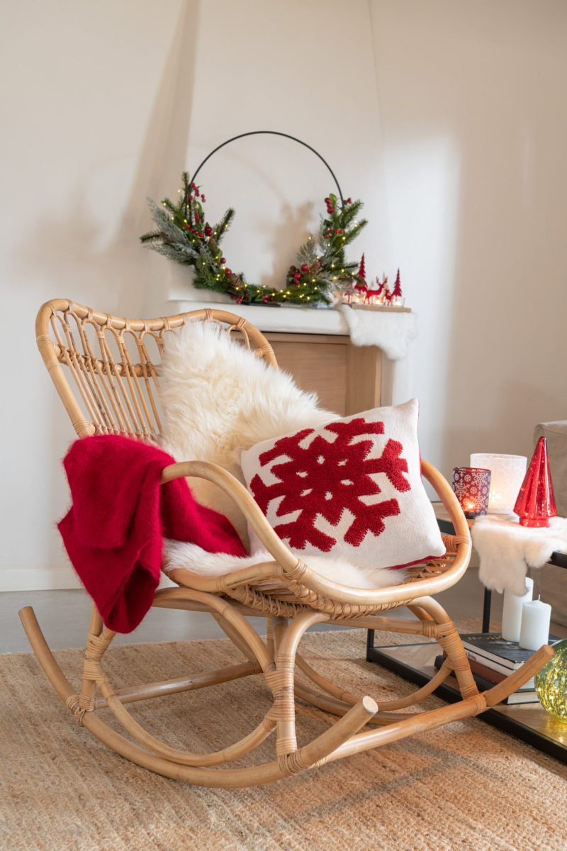 Fauteuil a bascule rotin naturel - Image 8
