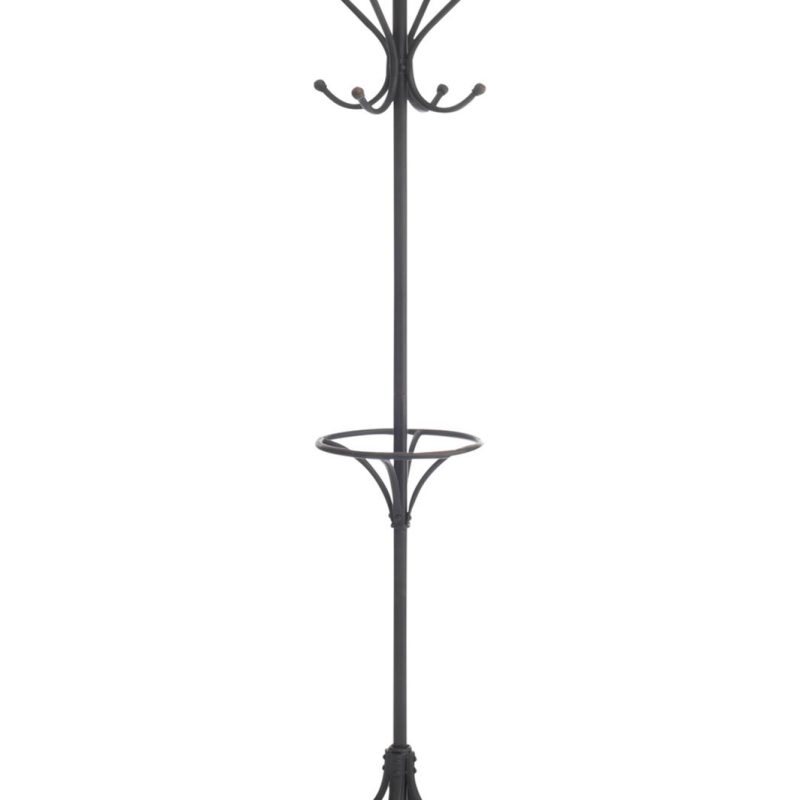 Porte-manteau debout rond metal noir