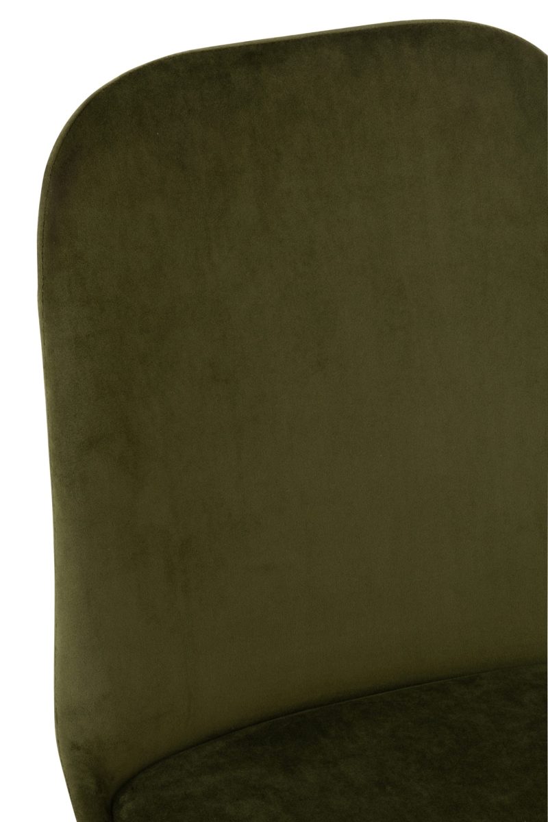 Chaise claire metal/textile vert - Image 7