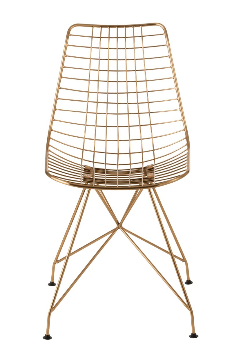 Chaise charlotte metal or - Image 2