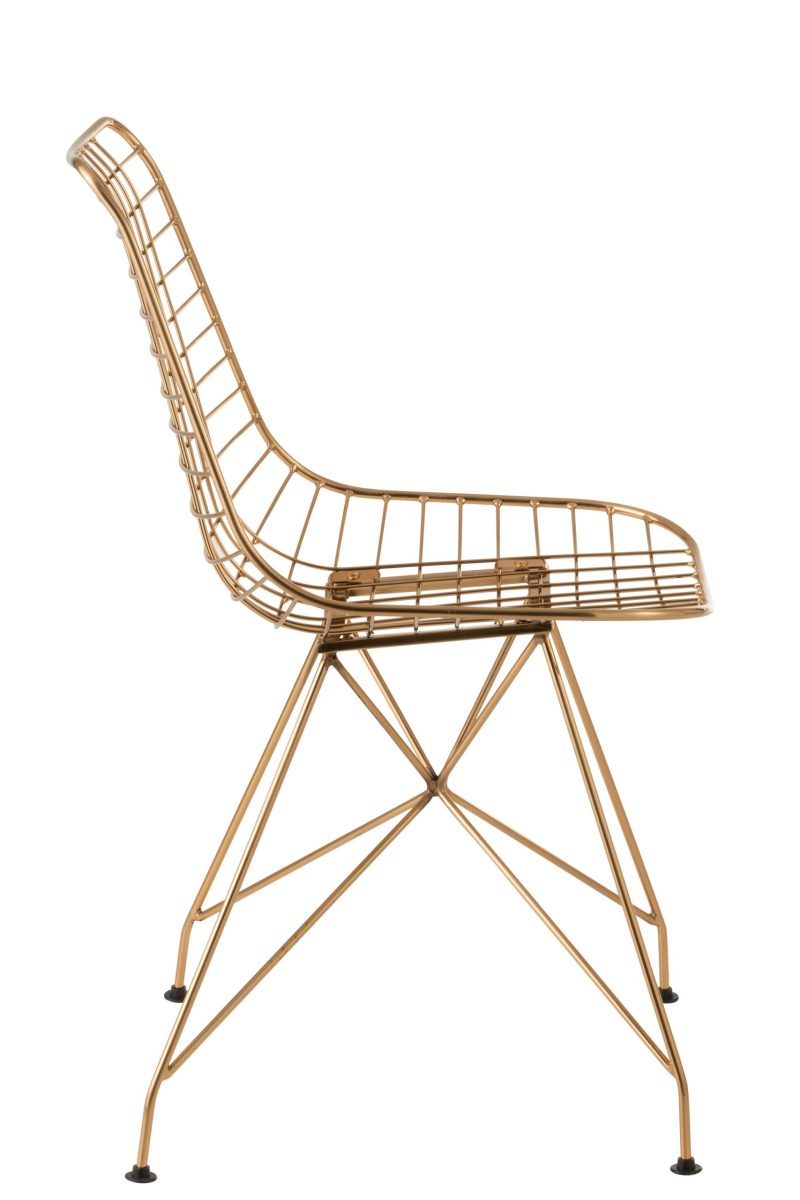 Chaise charlotte metal or - Image 3