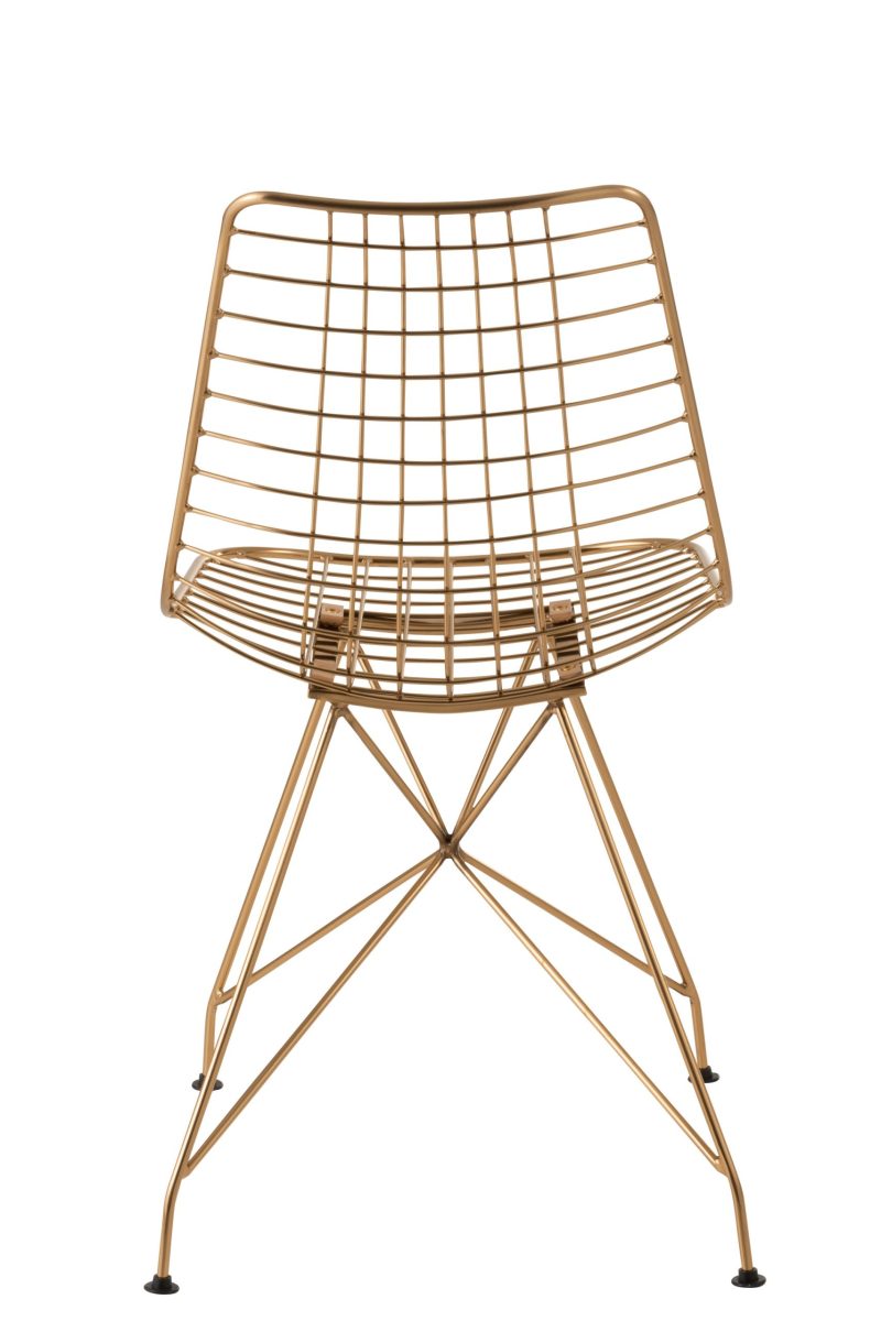 Chaise charlotte metal or - Image 4