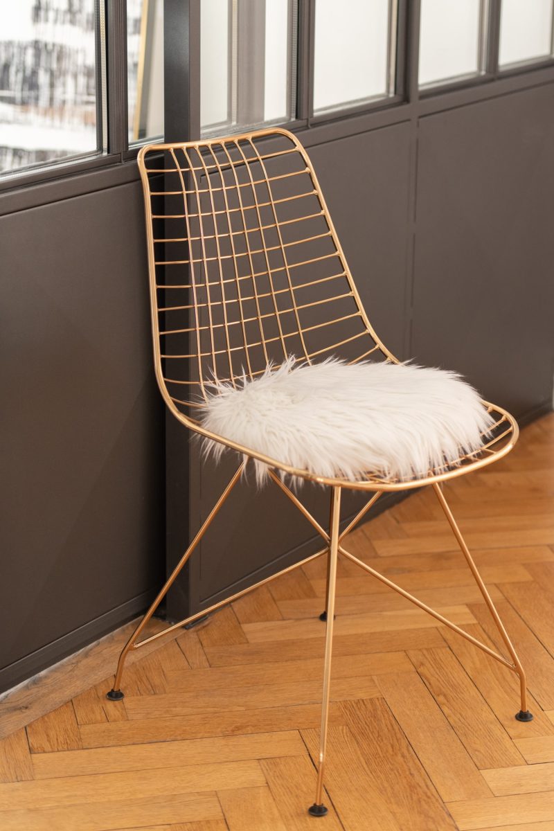 Chaise charlotte metal or - Image 9