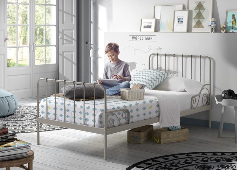 Alice lit 90x200cm gris - Image 2