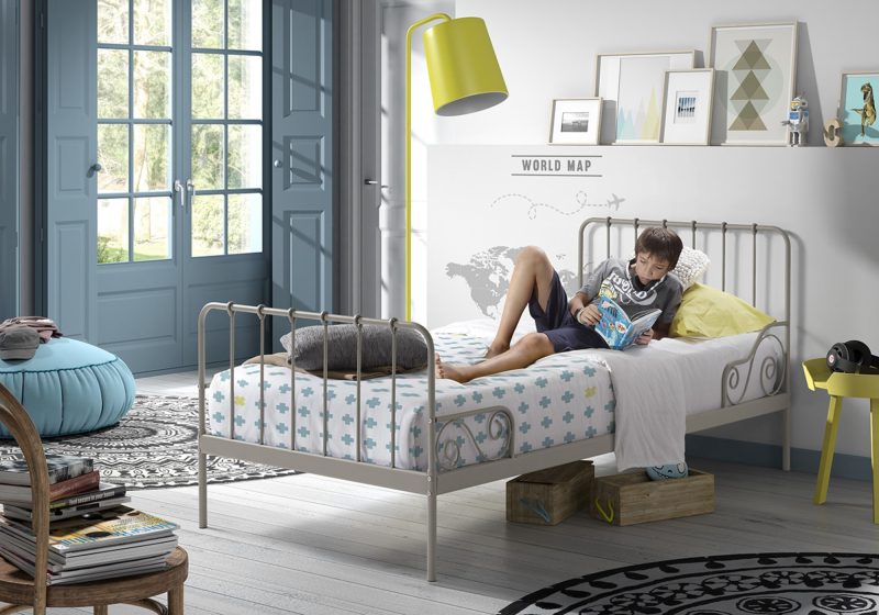 Alice lit 90x200cm gris - Image 4