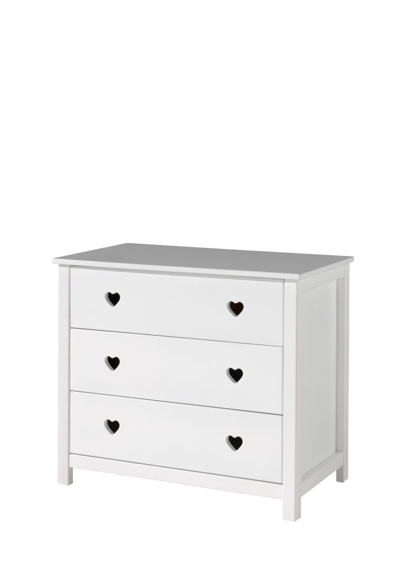 Amori commode 3 tiroirs blanc