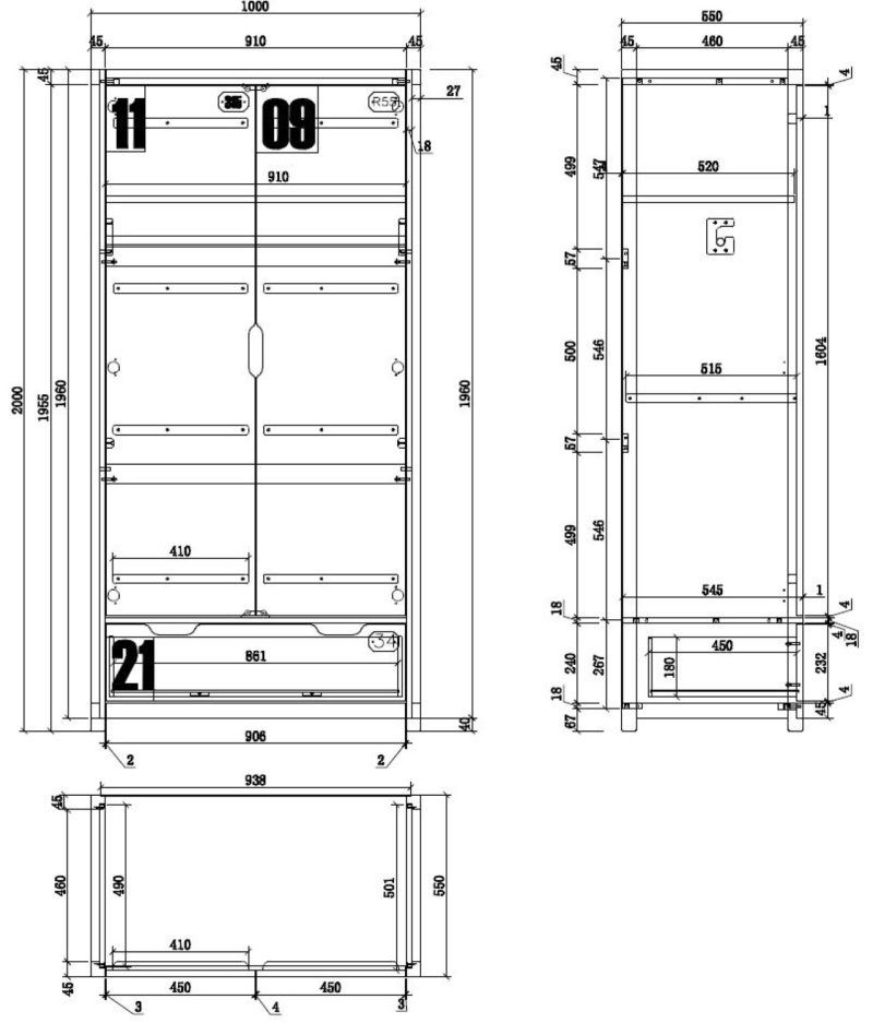 Alex armoire 2 portes - Image 3