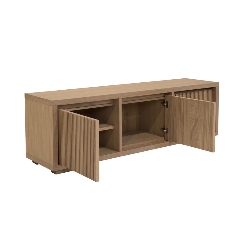 Meuble tv en chêne avec 3 portes - Image 3