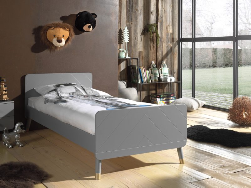 Billy lit gris 90x200cm - Image 2