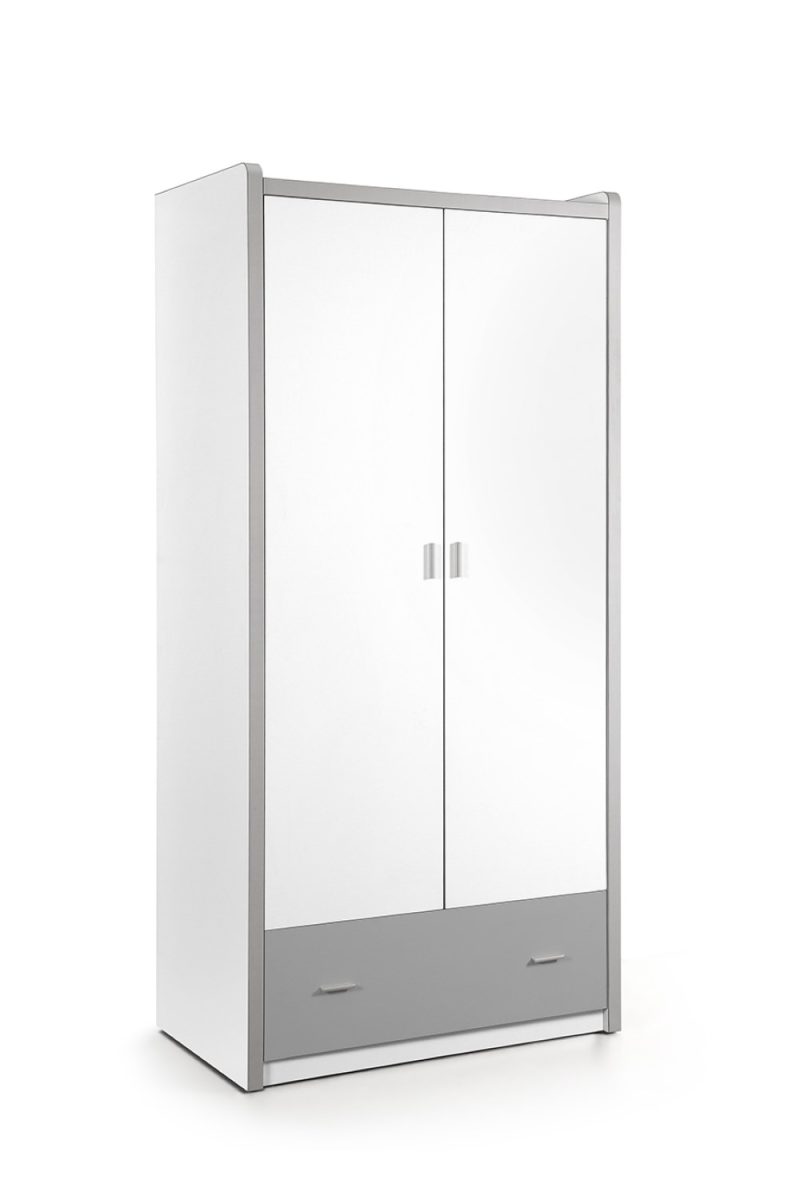 Bonny armoire à 2 portes argent