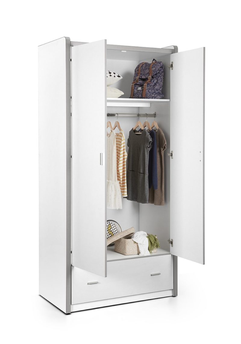 Bonny armoire 2 portes blanc - Image 3