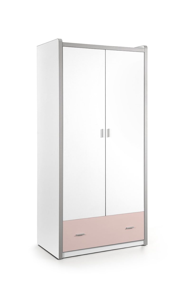 Bonny armoire 2 portes rose clair