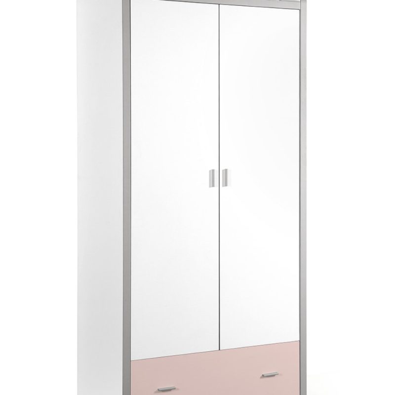 Bonny armoire 2 portes rose clair