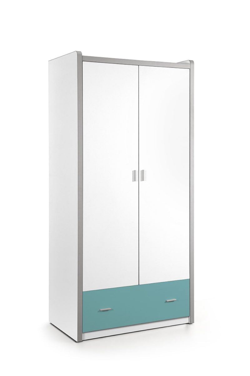 Bonny armoire 2 portes turquoise