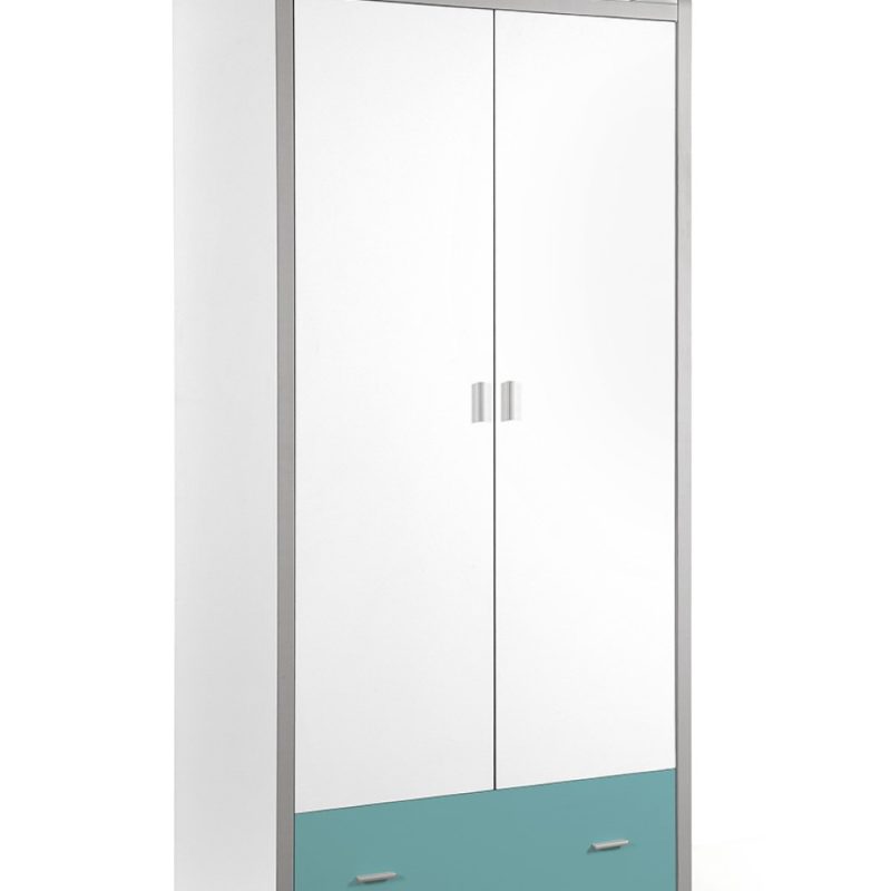 Bonny armoire 2 portes turquoise