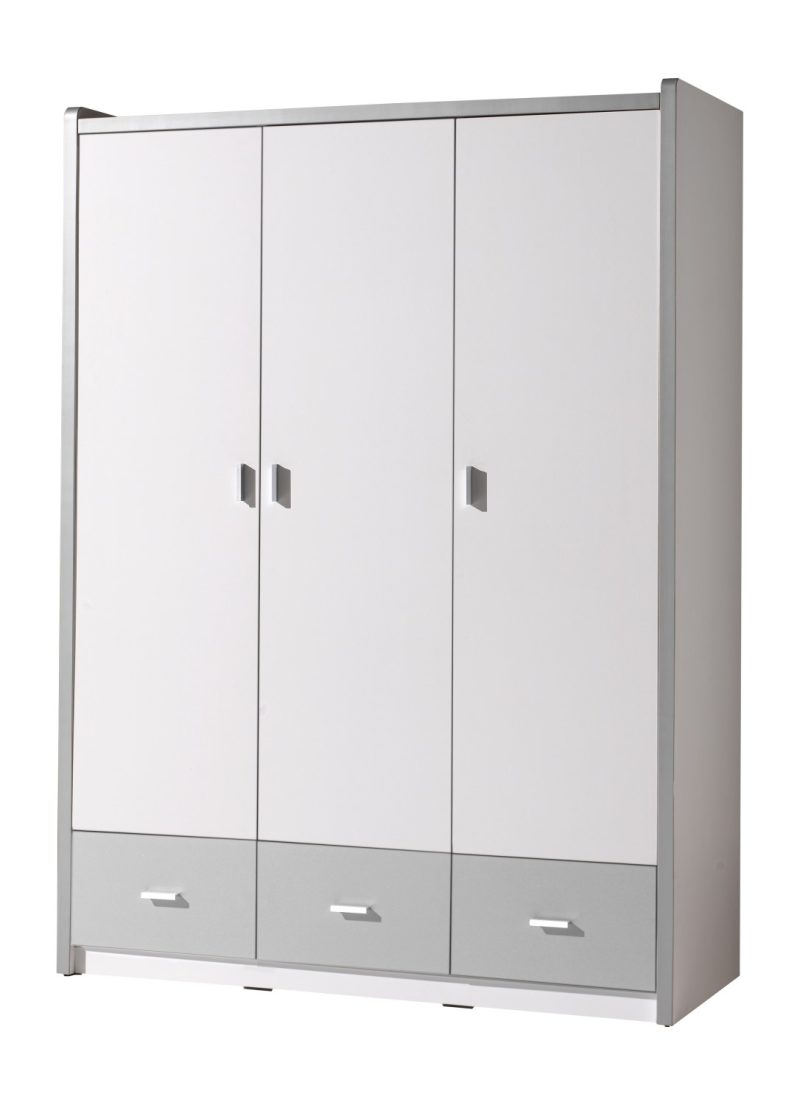 Bonny armoire 3 portes argent