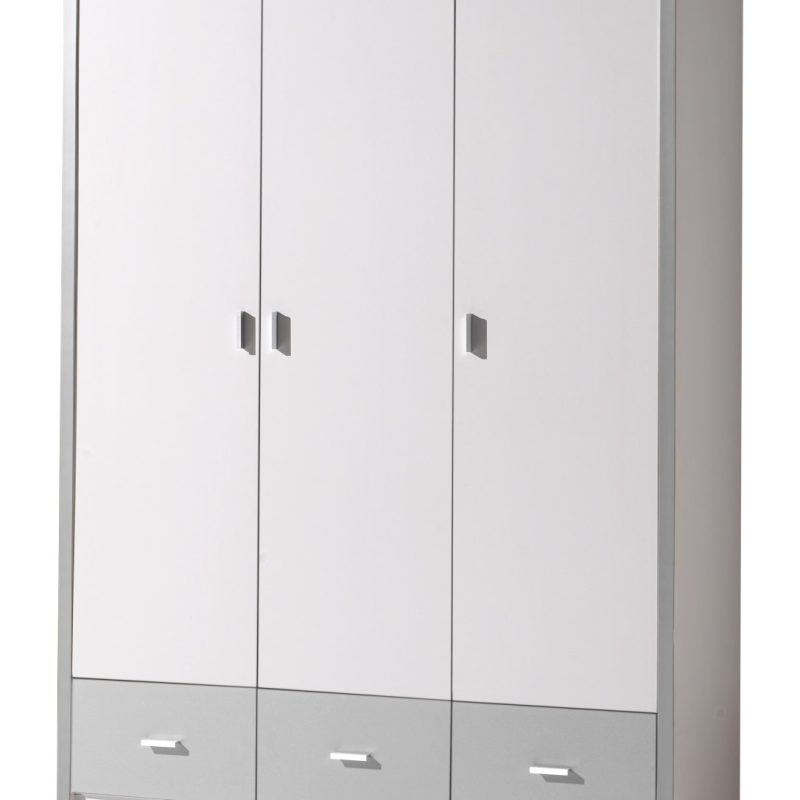 Bonny armoire 3 portes argent