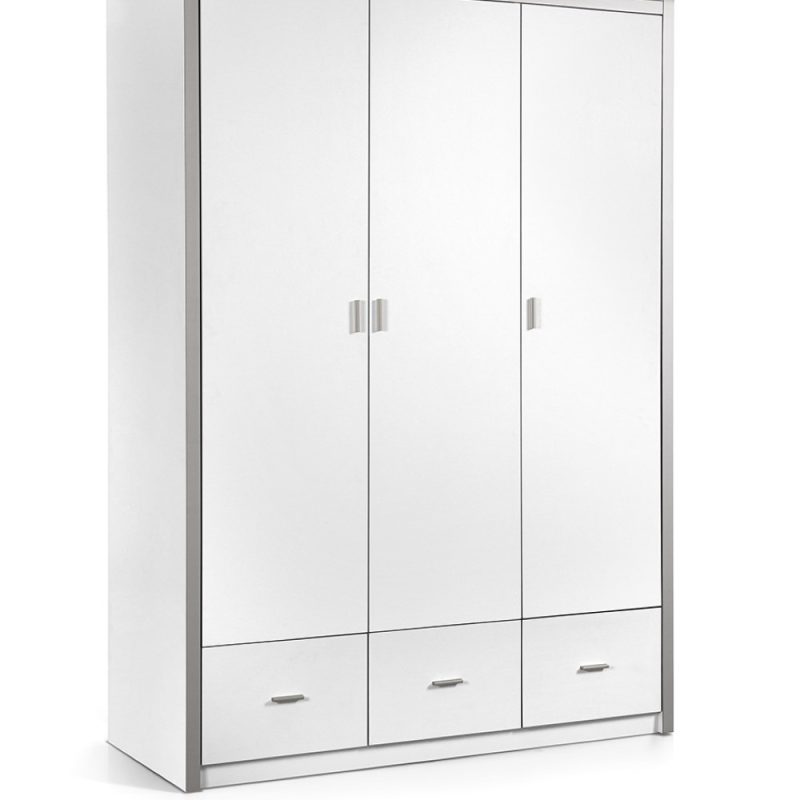 Bonny armoire 3 portes blanc