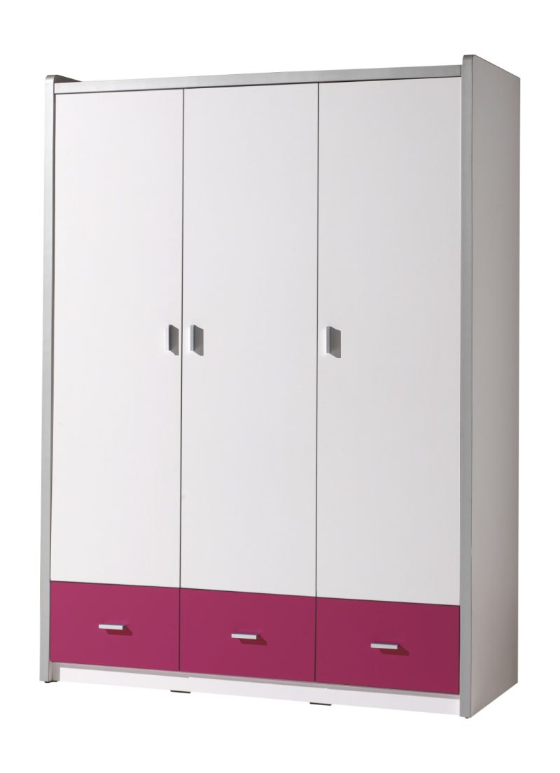 Bonny armoire 3 portes fuchsia