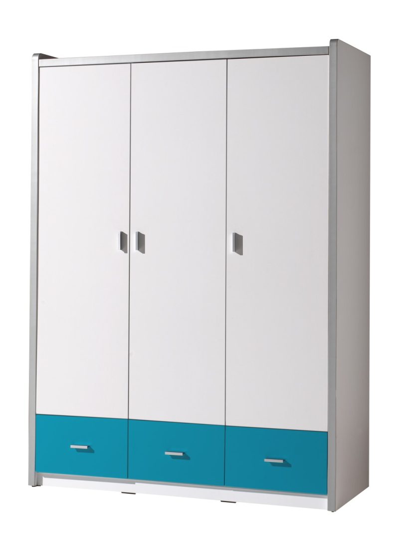 Bonny armoire 3 portes turquoise