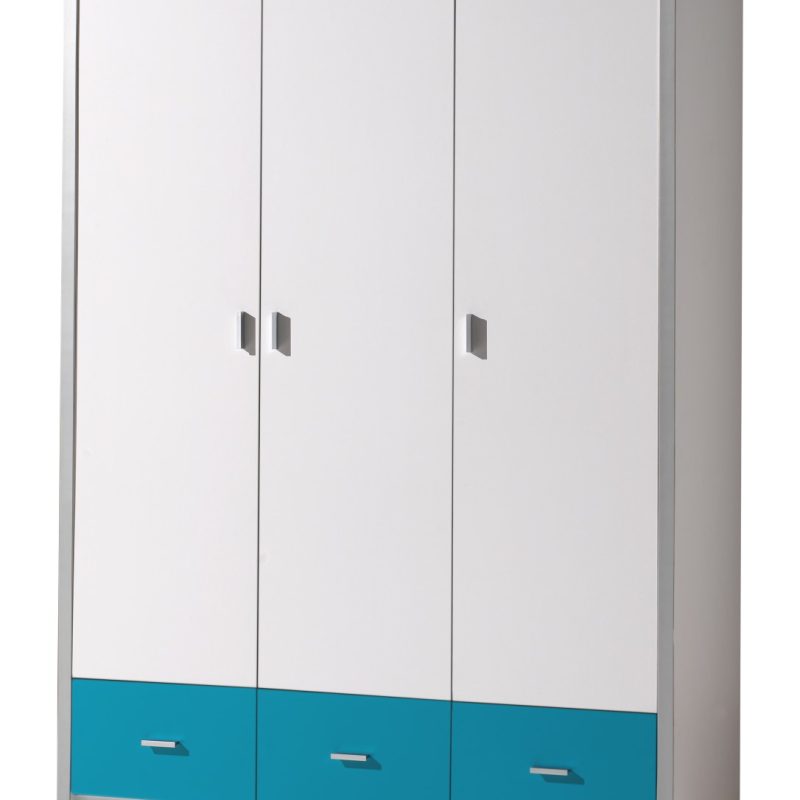 Bonny armoire 3 portes turquoise