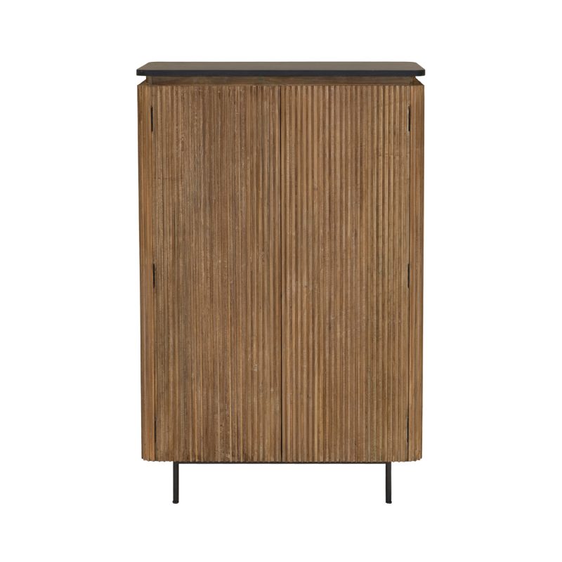 Armoire de bar 2 portes, structure nervurée