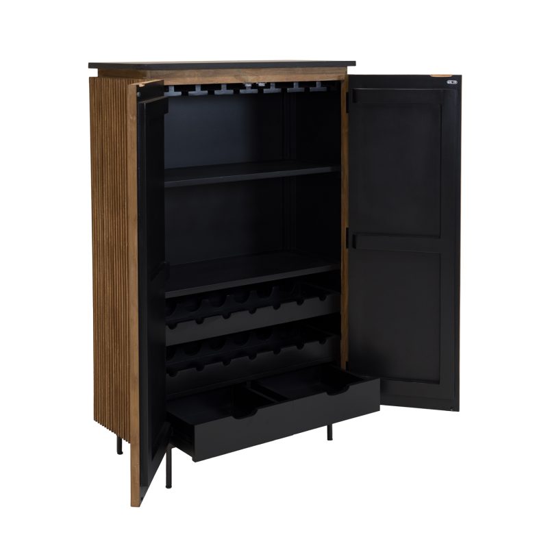 Armoire de bar 2 portes, structure nervurée - Image 3