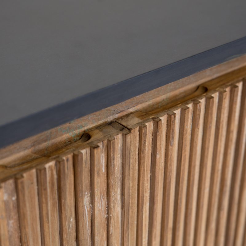 Armoire de bar 2 portes, structure nervurée - Image 4