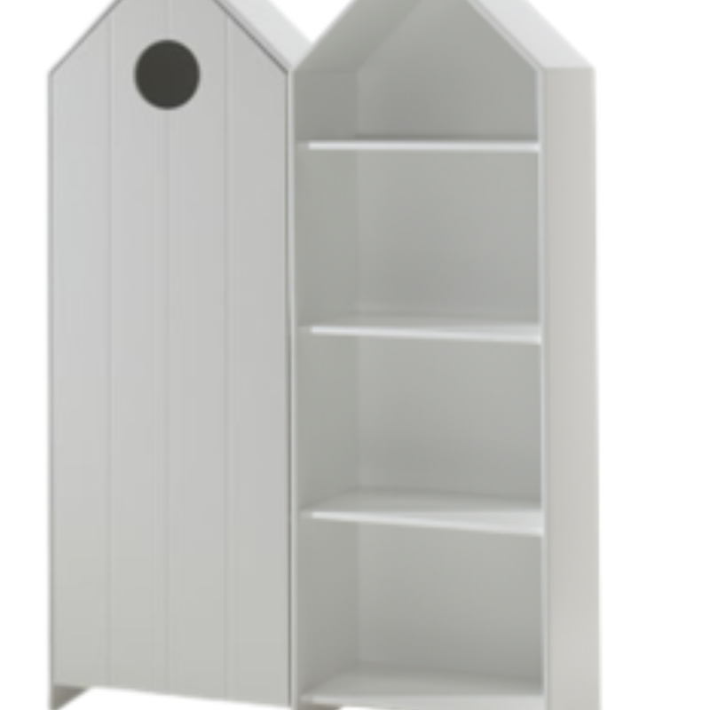 Casami lot avec 2 armoires: 1 armoire avec une porte en blanc et 1 armoire sans porte.