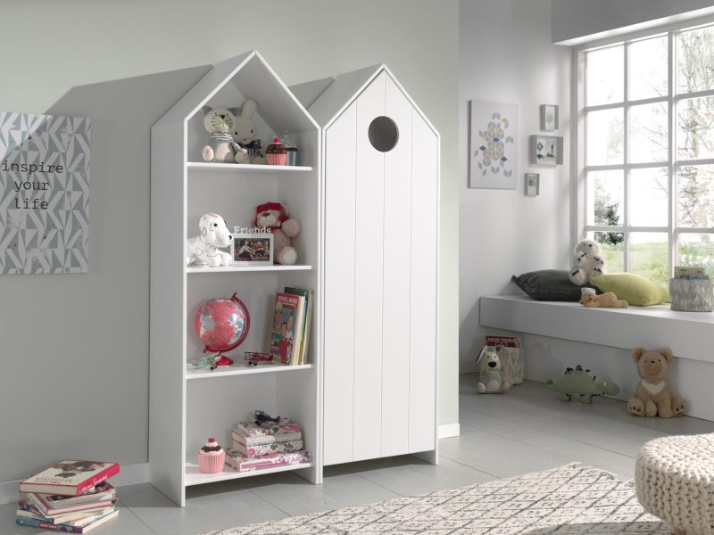 Casami lot avec 2 armoires: 1 armoire avec une porte en blanc et 1 armoire sans porte. - Image 2