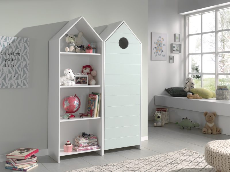 casami avec 2 armoires: 1 armoire avec une porte en menthe et 1 armoire sans porte - Image 2