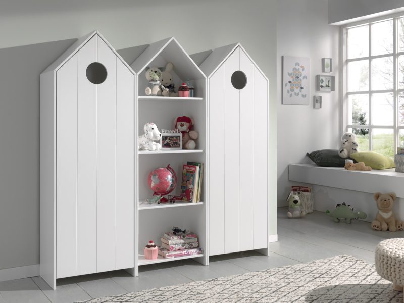 Casami lot avec 3 armoires: 2 armoires avec des portes en blanc et 1 armoire sans porte - Image 2