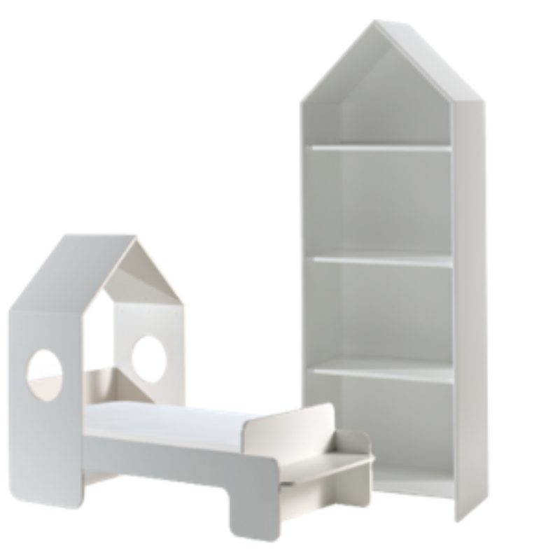 Casami lot avec un lit junior (70x140cm) et armoire sans porte