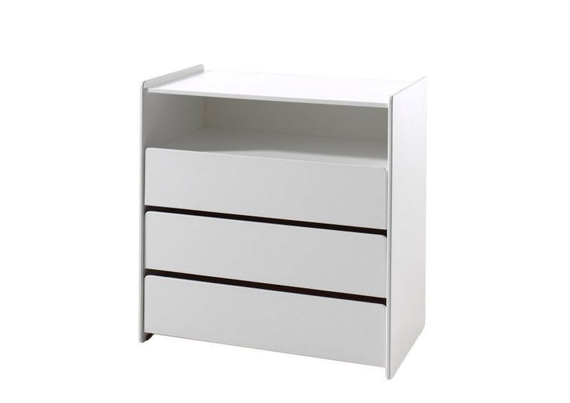 Kiddy lot avec un lit bébé (60x120cm) avec commode et plan à langer en blanc - Image 4