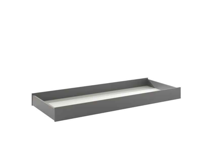 London  lot avec lit (90x200cm) avec tiroir, chevet et garde-robe 3 portes en anthracite - Image 4