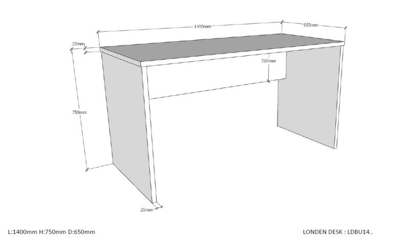 London lot avec bureau et bibliothèque en anthracite - Image 5