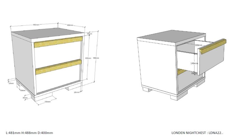 Londen chevet blanc - Image 3