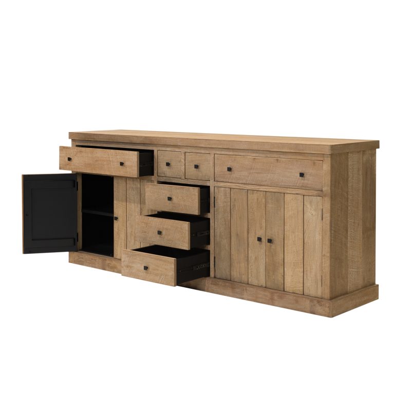 Buffet en teck avec portes et tiroirs - Image 3