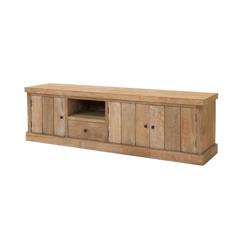 Meuble tv avec portes et tiroir / compartiment ouvert - Image 2