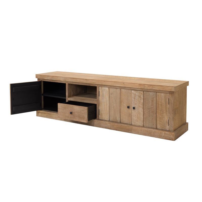 Meuble tv avec portes et tiroir / compartiment ouvert - Image 3