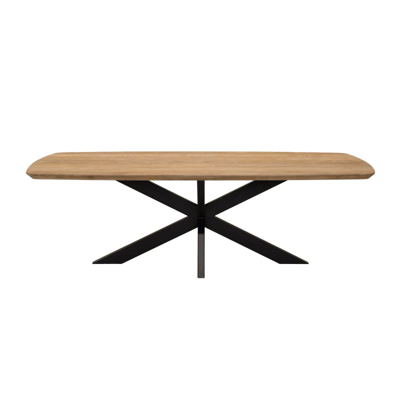 Table de teck 200cm avec base en métal