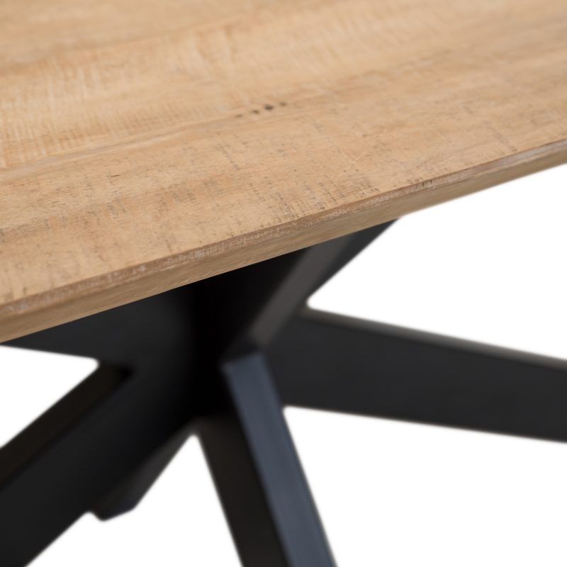 Table en bois de teck 240cm avec base en métal - Image 3